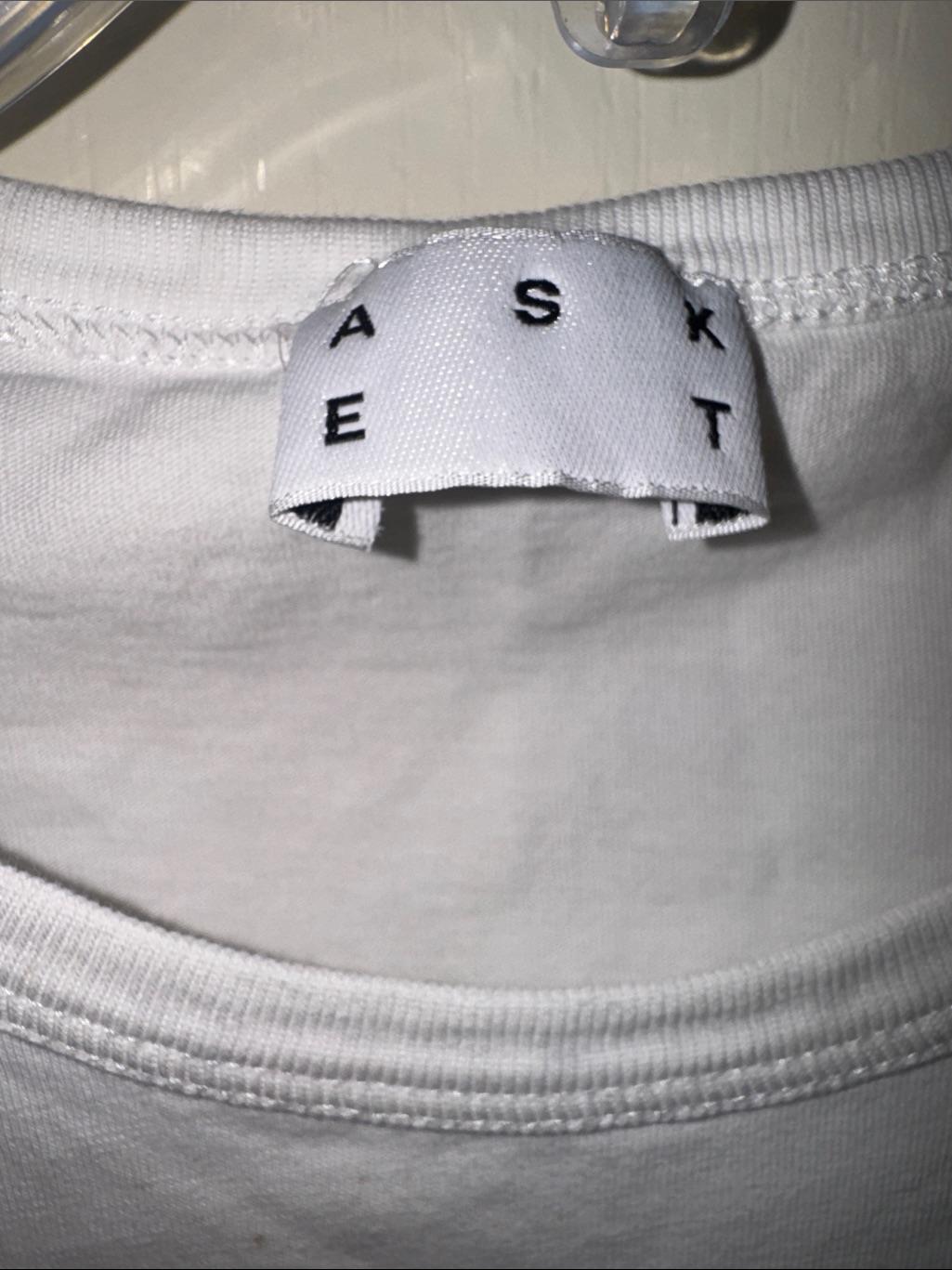 Asket Men's Crew Neck T-Shirt In White — image 4 of 6
